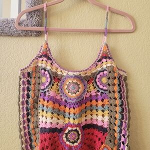 Zara Multicolor Crochet Camisole